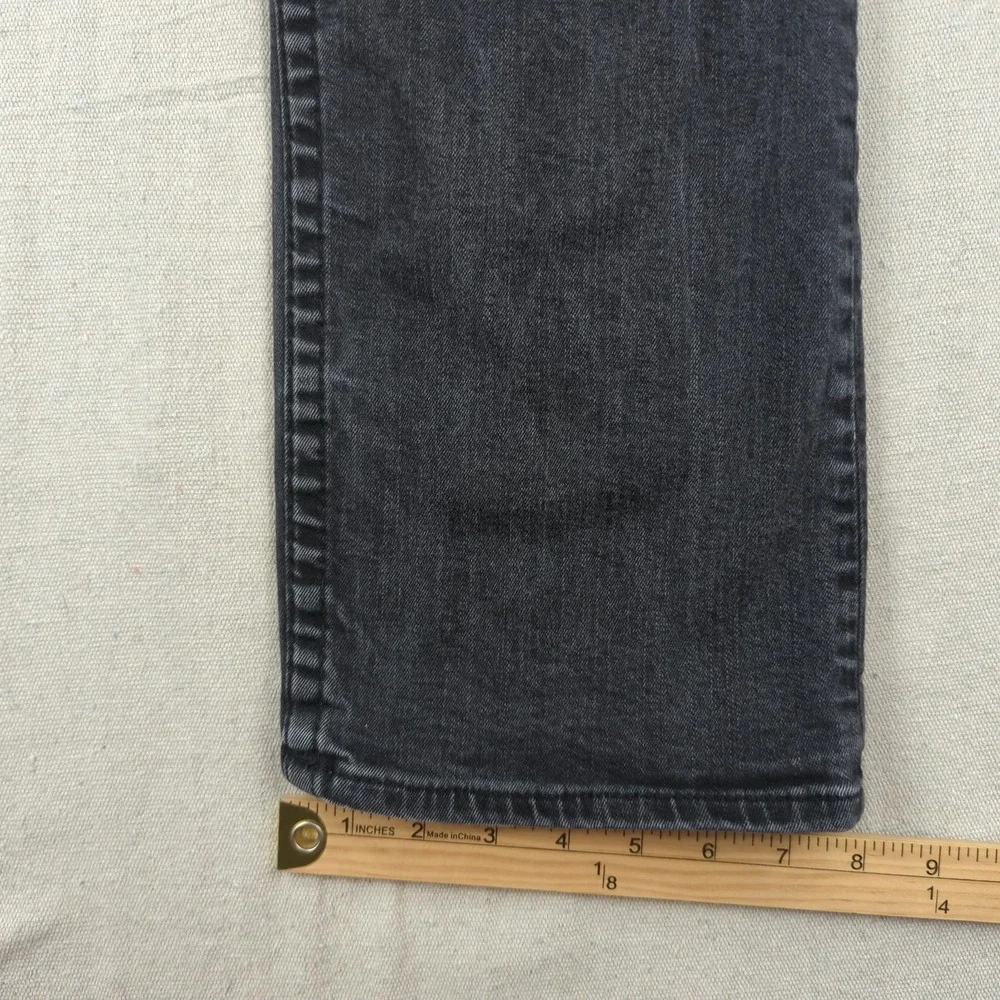 True Religion Jeans Mens 36x31 Black Ricky Relaxed Straight Flap Pocket